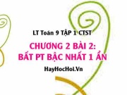 Bất Phương Trình Bậc Nhất Một Ẩn - Định Nghĩa và Cách Giải - Toán 9 Chân trời tập 1 Chương 2 bài 2